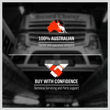 100% Australian owned company logo with kangaroo and handshake symbol, emphasizing confidence and support