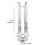 Chrome metal coffee pod holder stand with dimensions 39cm height and 11.5cm width