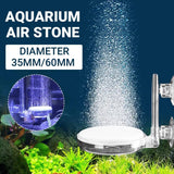 Aquarium Air Stone 60mm Nano Disc Aerator Quiet Bubble Atomizer