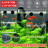 Aquarium Breeding Box 13x10x7cm Isolation Hatchery Guppy Fry