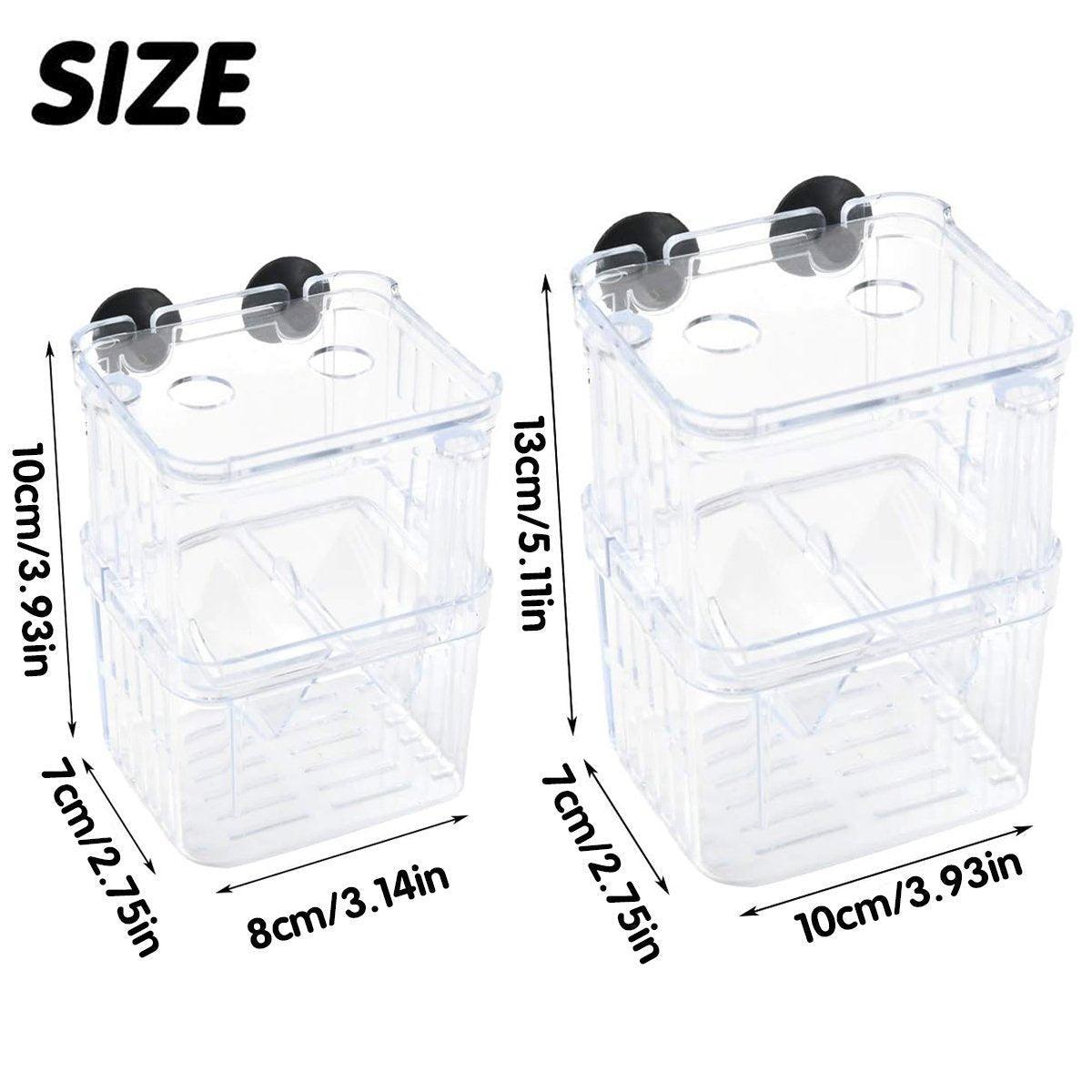 Aquarium Breeding Box 13x10x7cm Isolation Hatchery Guppy Fry
