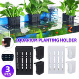 Aquarium Plant Holder 13x8x5.5cm Hydroponic Basket Rack White
