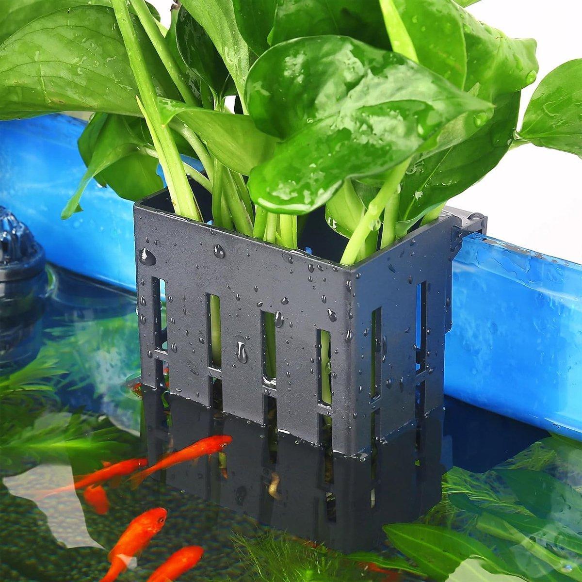 Aquarium Plant Holder 13x8x5.5cm Hydroponic Basket Rack White
