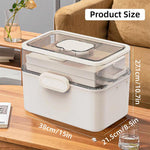 3-Layer Portable First Aid Kit - Large Medical Storage Organizer