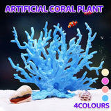 Aquarium Coral Decoration Purple Soft Realistic Plant 12.4x15cm