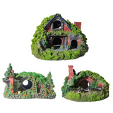 Aquarium Grass House Ornament 16x11x10cm Resin Hideaway Decoration