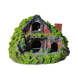 Aquarium Grass House Ornament 16x11x10cm Resin Hideaway Decoration