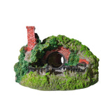 Aquarium Grass House Ornament 16x11x10cm Resin Hideaway Decoration