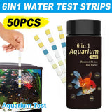 Aquarium Test Strips 50pcs 6-in-1 Water Quality Testing Kit