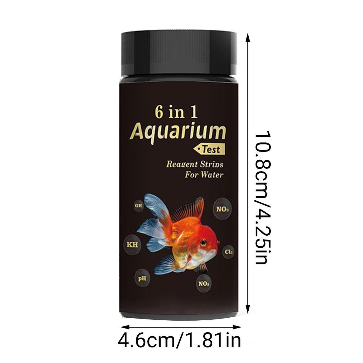 Aquarium Test Strips 50pcs 6-in-1 Water Quality Testing Kit