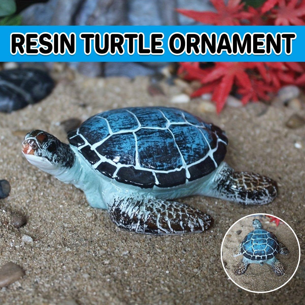 Aquarium Sea Turtle Ornament 11.5cm Resin Underwater Decor