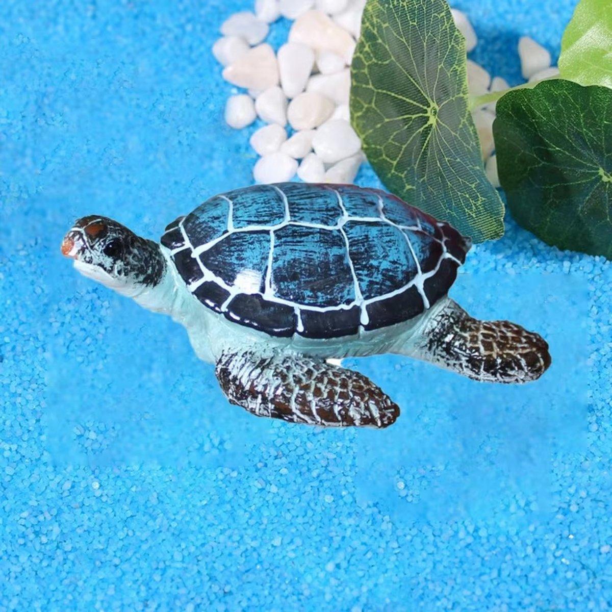 Aquarium Sea Turtle Ornament 11.5cm Resin Underwater Decor