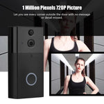 Smart WiFi Video Doorbell Night Vision Motion Detection Black