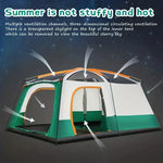 Tasman 3-5 Person Pop Up Camping Tent Hiking Festival Sleeping Green