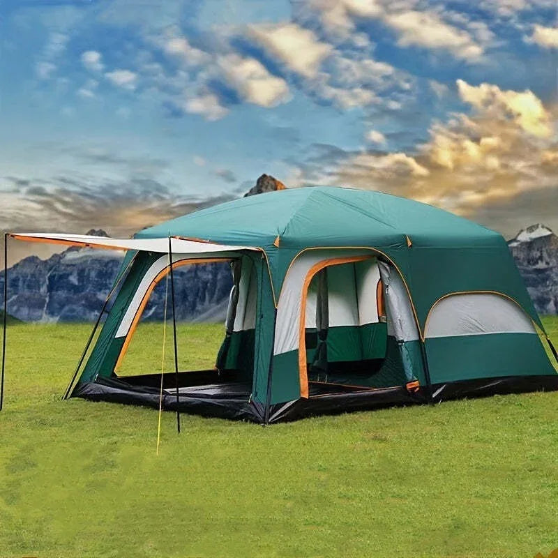 Tasman 3-5 Person Pop Up Camping Tent Hiking Festival Sleeping Green