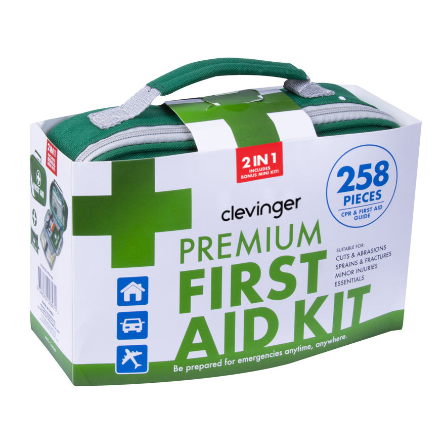 258-Piece Premium First Aid Kit - Medical Travel Emergency Set
