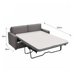 RAY 2 Seater Sofa bed with Separate Foam Mattress- Dark grey - Flea Market
