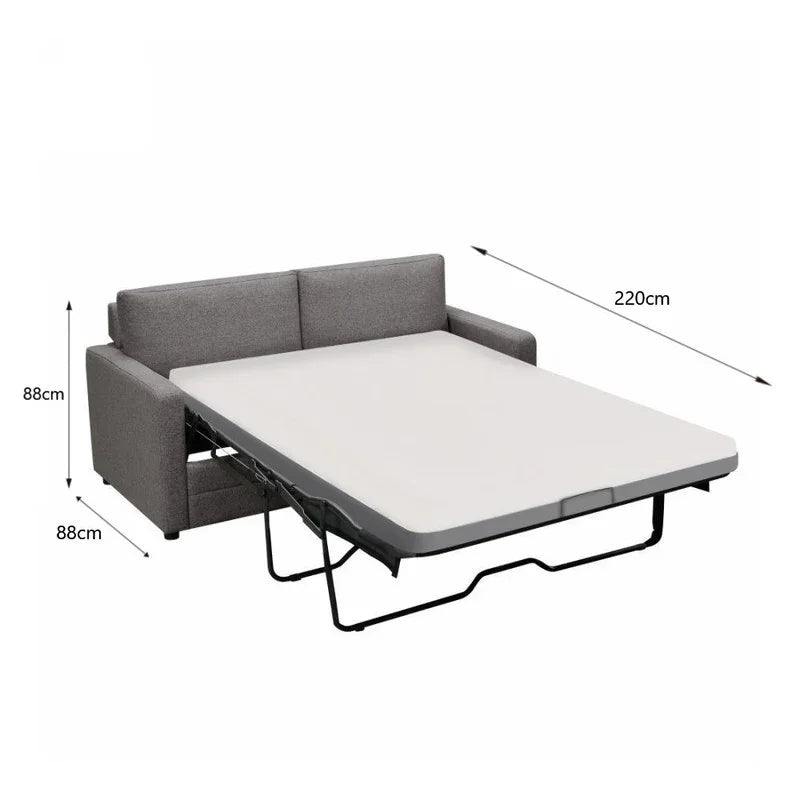 RAY 2 Seater Sofa bed with Separate Foam Mattress- Dark grey - Flea Market