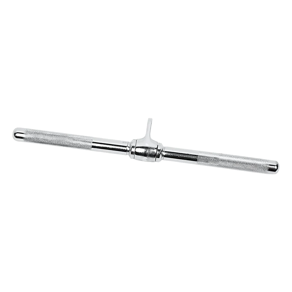 Chrome metal tool handle with knurled grips and central adjustable lever