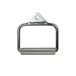 Chrome steel single grip cable machine handle with knurled textured bar and attachment hole