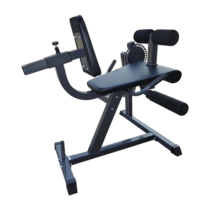Adjustable black preacher curl bench for gym bicep workouts on white background