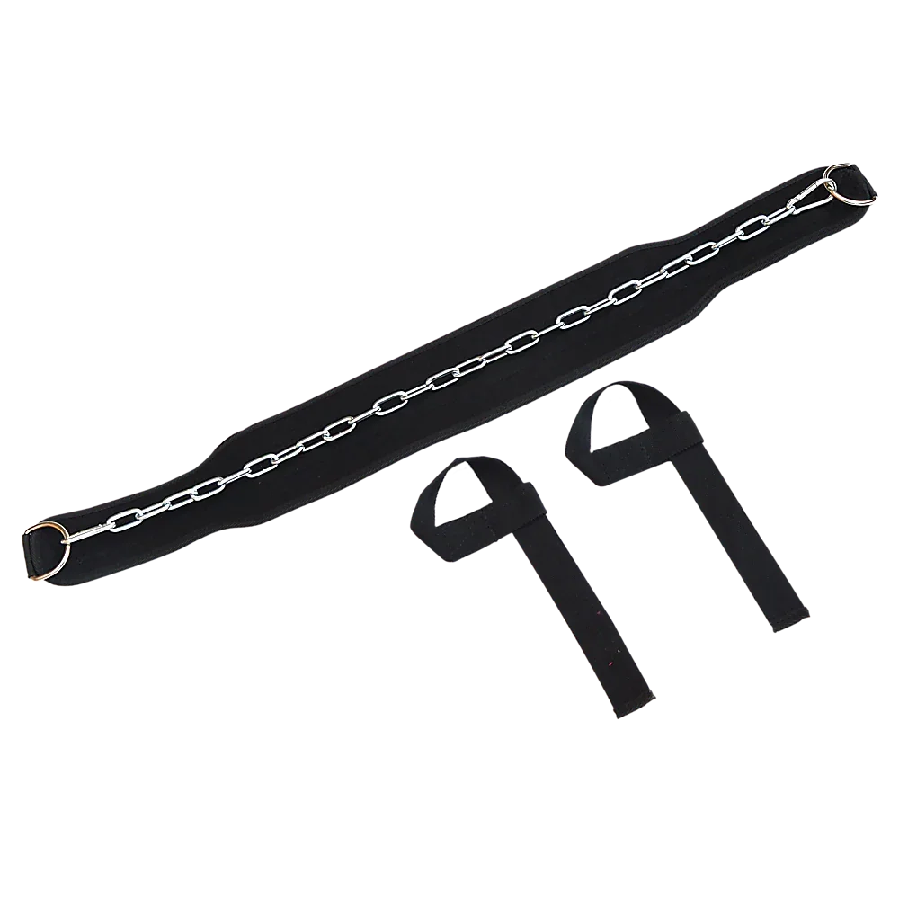 Weight Lifting Belt Gym Back Pull Up Chain Dipping Dip Body Building Training