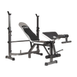 Adjustable weight bench press with preacher curl and leg developer attachment