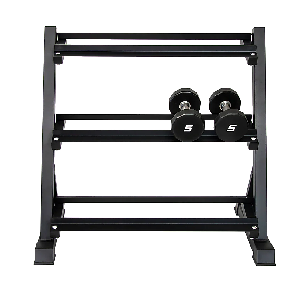 Dumbbell Rack Storage Stand Hex Weight Heavy Duty 3 Tier Wide Home Gym Fitness