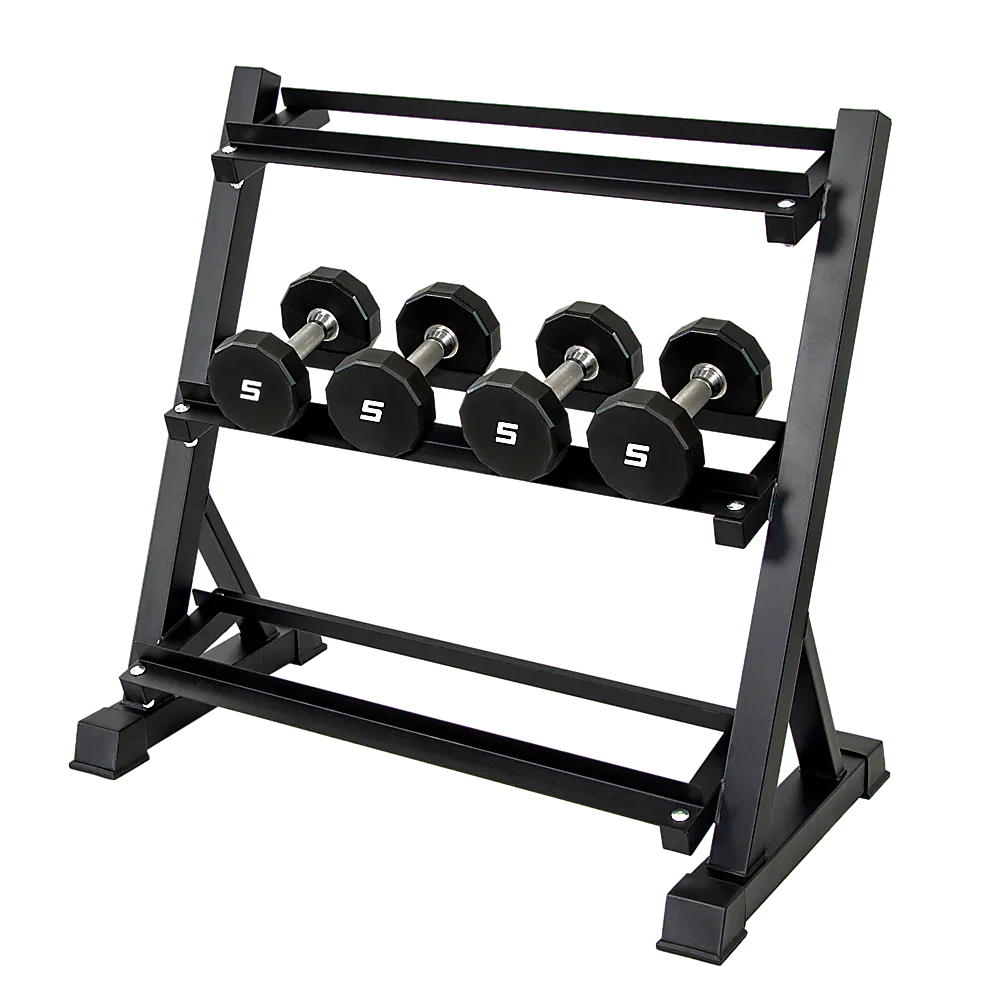 Dumbbell Rack Storage Stand Hex Weight Heavy Duty 3 Tier Wide Home Gym Fitness