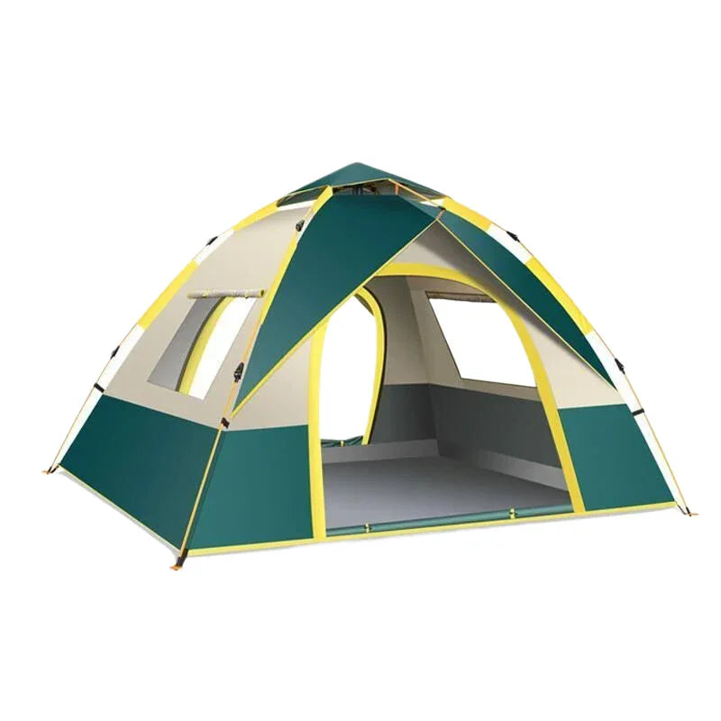 Colorful Small Camping Tent 200x150x125cm Two Doors Two Windows Outdoor