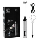 Rechargeable Electric Milk Frother Handheld Foam Maker Coffee Whisk Wand