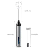 Rechargeable Electric Milk Frother Handheld Foam Maker Coffee Whisk Wand