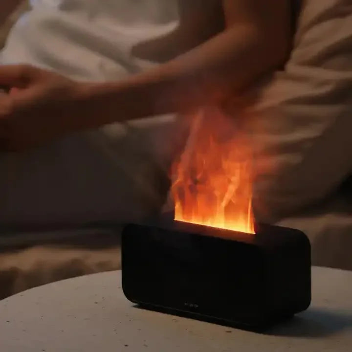 Black Aroma Diffuser - Flame Simulator - Flea Market