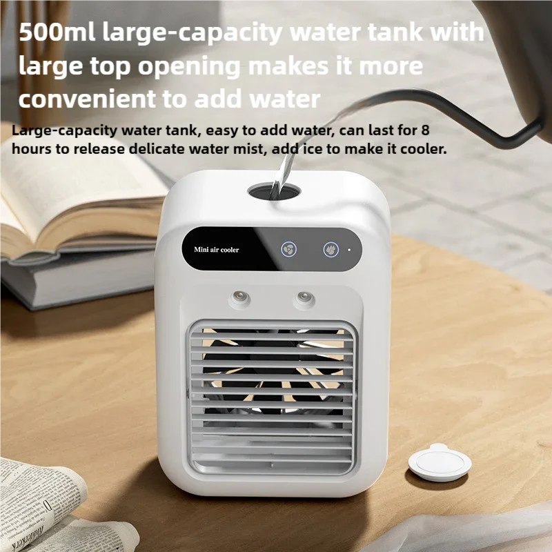 Portable Mini Air Cooler L7 - 500ml Tank with Humidifier Function