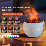 Volcanic Flame Aroma Diffuser 360ml - Black Crack Style Ultrasonic LED Humidifier