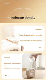 Green USB Desktop Dual Mist Cute Humidifier with Essential Oil Diffuser - Flea Market