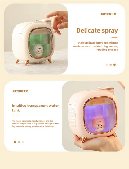Green USB Desktop Dual Mist Cute Humidifier with Essential Oil Diffuser - Flea Market