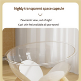 Luxury Transparent Cat Bed - Wooden Legs Acrylic Pet Nest