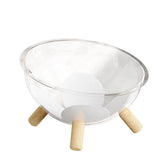 Luxury Transparent Cat Bed - Wooden Legs Acrylic Pet Nest