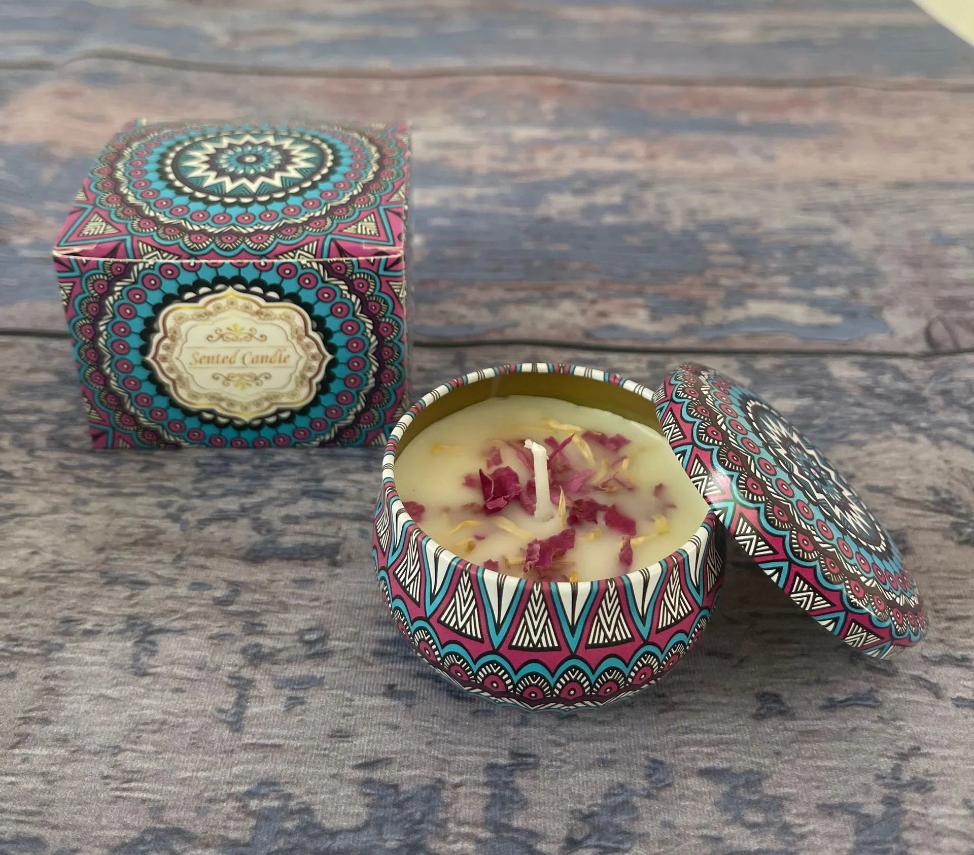 Small Scented Candle Set (Lavender) - 4 Soy Wax Candles - Flea Market