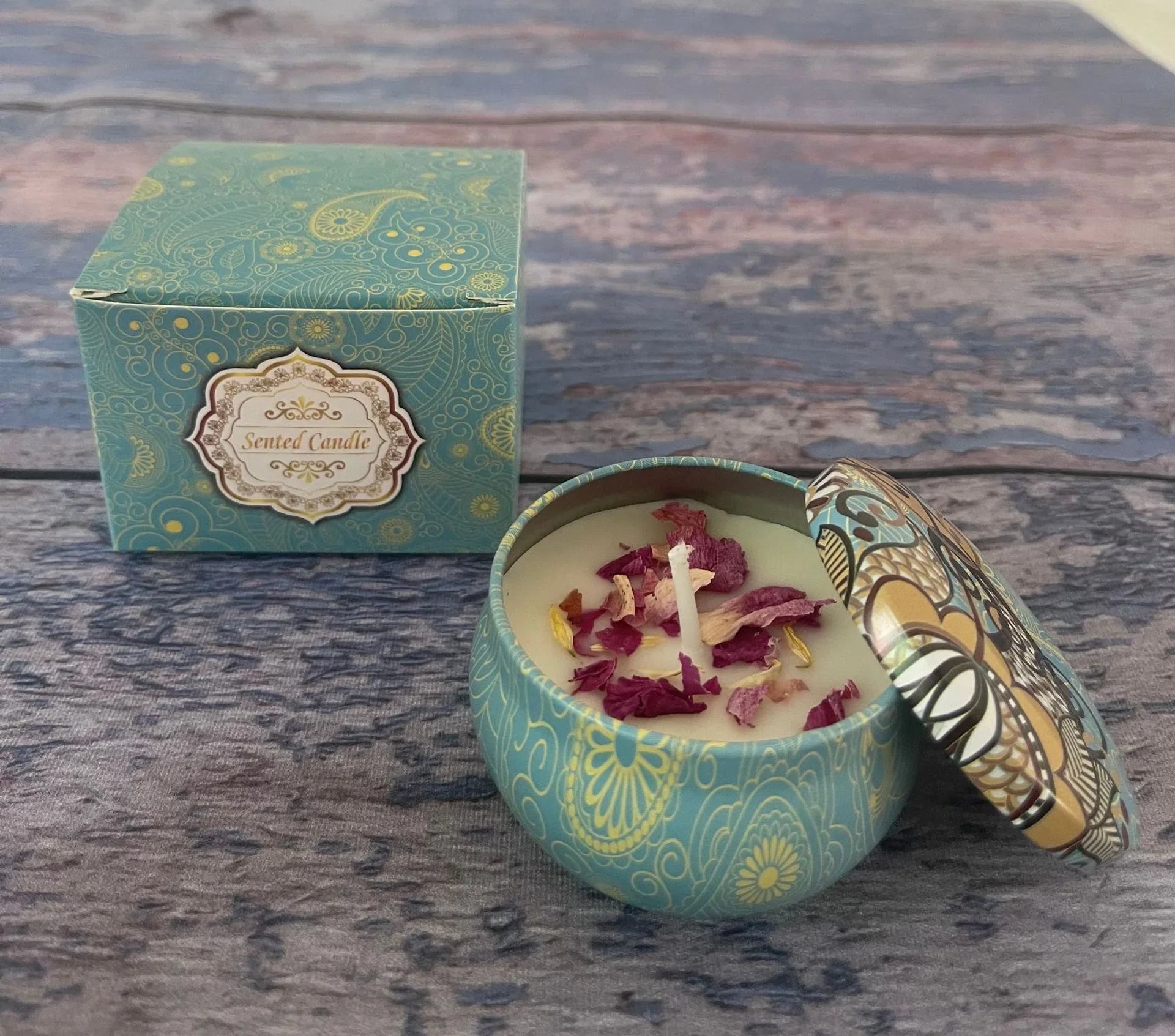 Small Scented Candle Set (Freesia) - 4 Soy Wax Candles - Flea Market