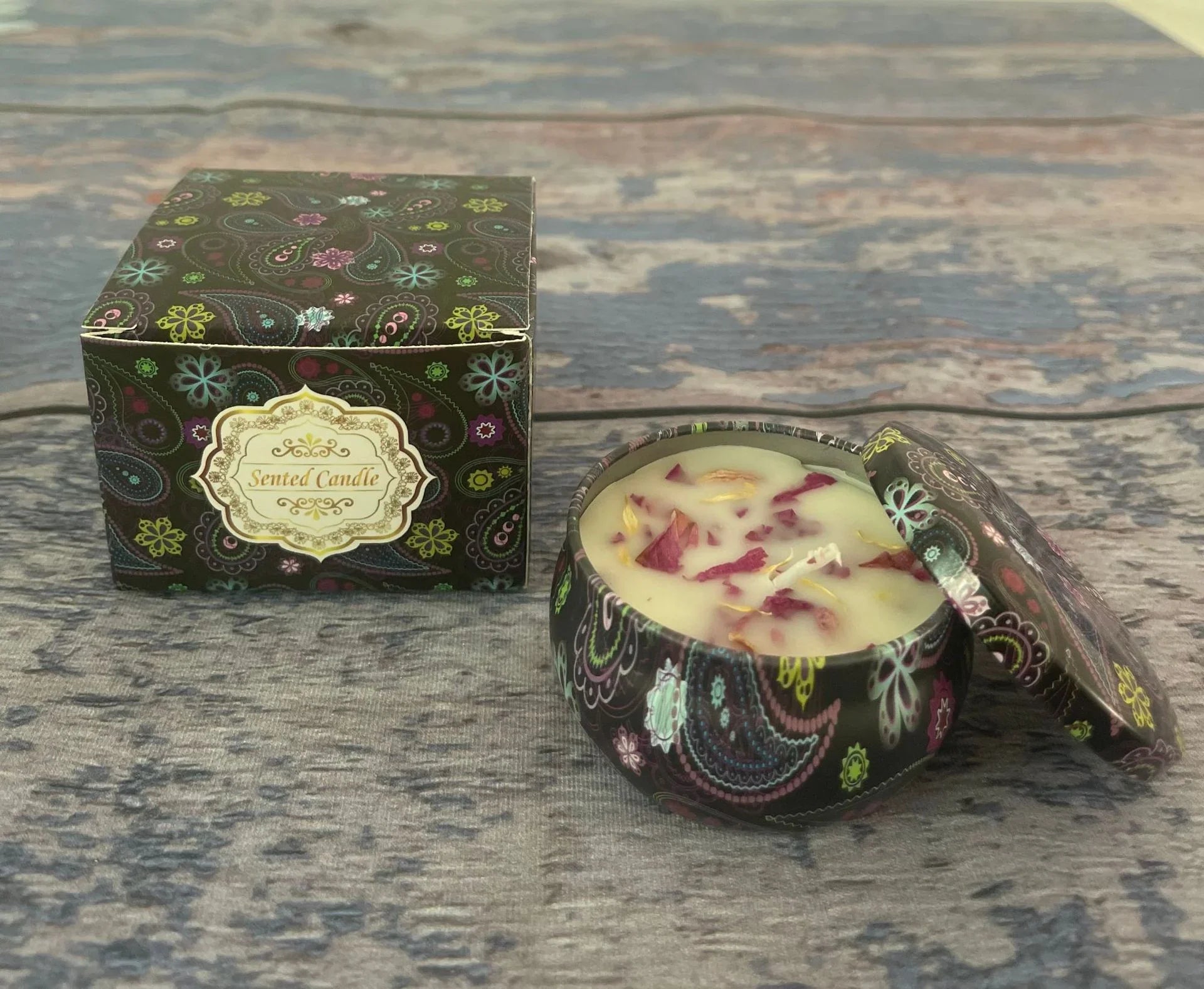 Small Scented Candle Set (Sandalwood)- 4 Soy Wax Candles - Flea Market