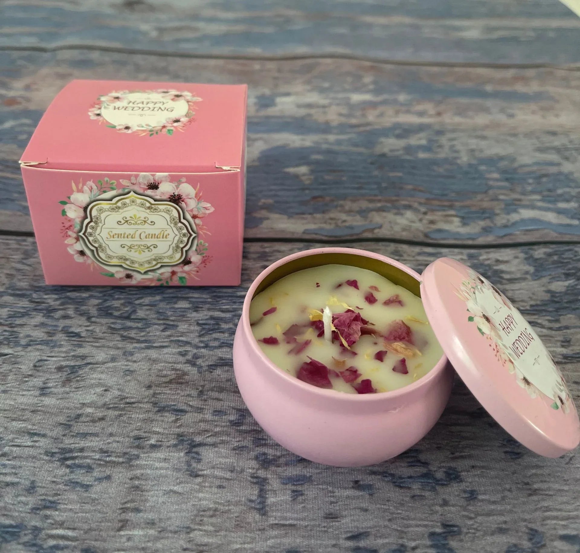 Small Scented Candle Set (Jasmine)- 4 Soy Wax Candles - Flea Market