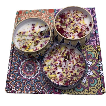 Small Scented Candle Set (Jasmine)- 4 Soy Wax Candles - Flea Market