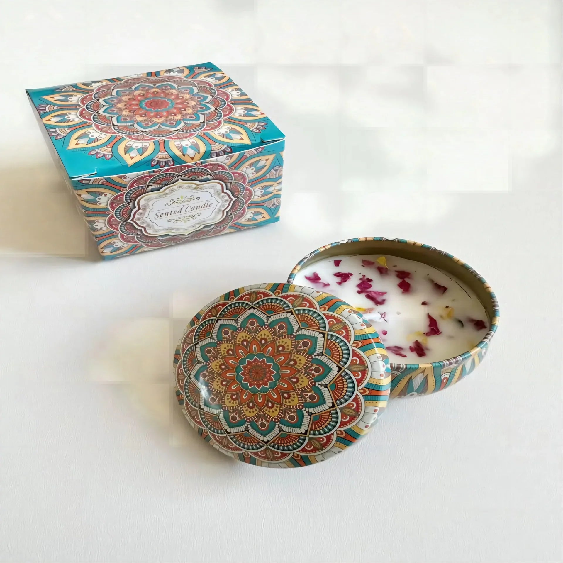 Small Scented Candle Set (Lime citrus)- 4 Soy Wax Candles - Flea Market