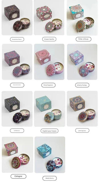 Small Scented Candle Set (Bluebell)- 4 Soy Wax Candles - Flea Market