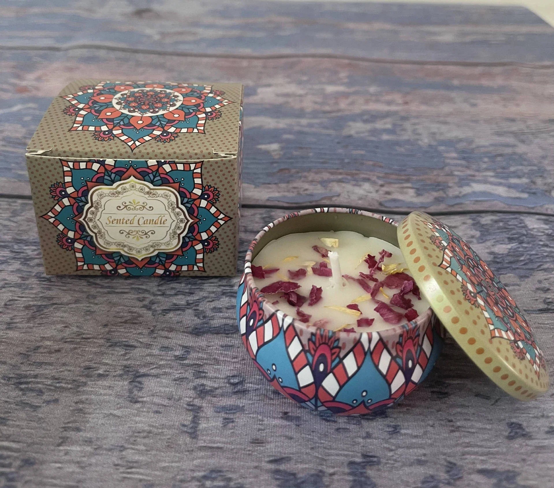 Small Scented Candle Set (Lemongrass) - 4 Soy Wax Candles - Flea Market