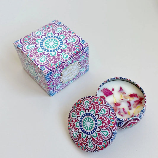 Small Scented Candle Set (Cherry Honey) - 4 Soy Wax Candles - Flea Market