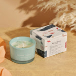 3 PCS Blue Bell Macaron Crystal Stone Scented Candles - Aromatherapy Gift Set