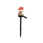 White And Red Solar Resin Garden Stake Light - Flea Market